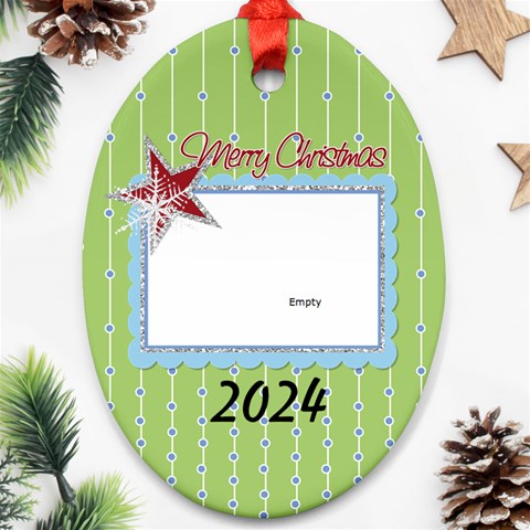 2024 Oval Double Sided Ornament 2 By Martha Meier Front