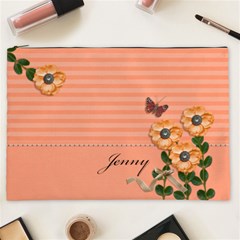 Cosmetic Bag (XXL) -Stripes and Orange Cosmetic Bag (XXL) -Stripes and Orange
