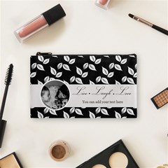 Cosmetic Bag (S) - B/W - Live Laugh Love - Cosmetic Bag (Small) Cosmetic Bag (S) - B/W - Live Laugh Love - Cosmetic Bag (Small)