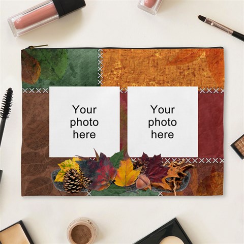 Pretty Autumn Xl Cosmetic Bag By Lil Front