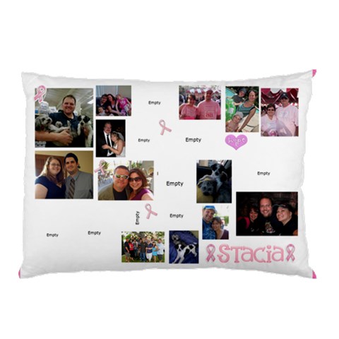 Stacias Breast Cancer Pillow By Starla Smith 26.62 x18.9  Pillow Case
