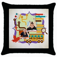 graduation, school life - Throw Pillow Case (Black)