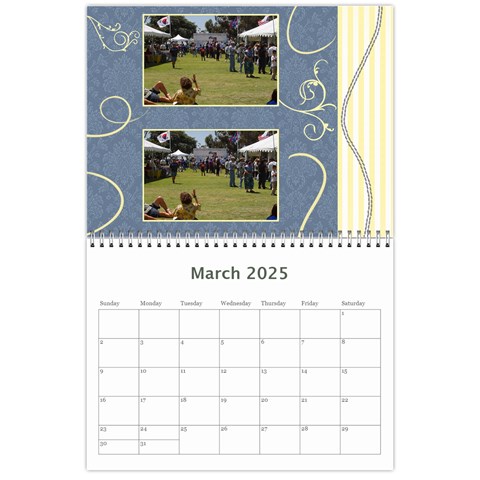 2025 Serenity Blue Photo Calendar 11x8 5 Mar 2025