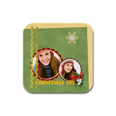 christmas - Rubber Square Coaster (4 pack)