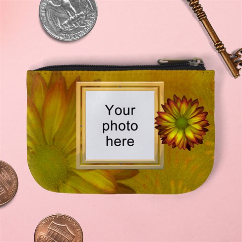 Yellow Daisy Mini Coin Purse By Lil Back