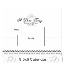 Wall Calendar 8 5 X 6 - B/w - A Love Story