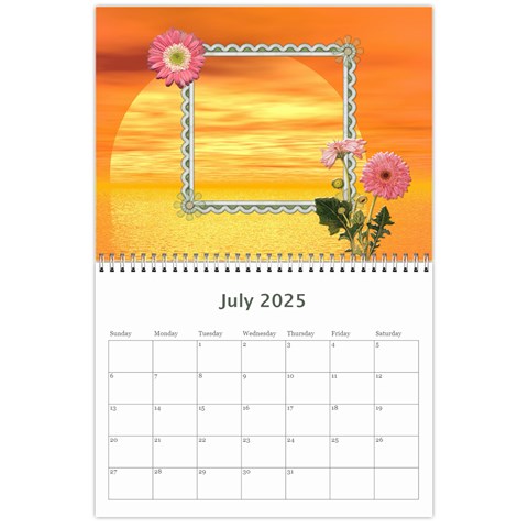 Sunset Pretty Calendar (12 Month) By Lil Jul 2025