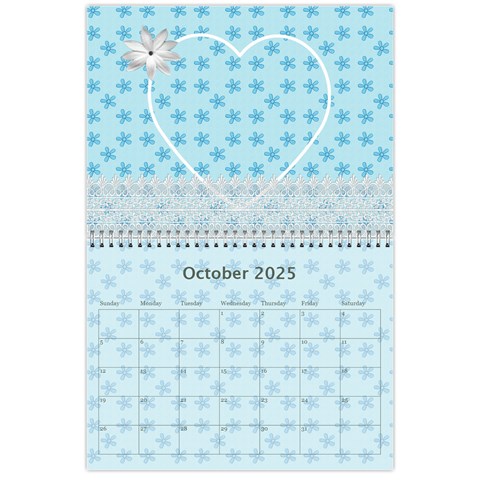 Pink And Blue Calendar By Lil Oct 2025
