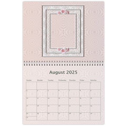 Pretty Lace Pink Calendar (12 Month) By Lil Aug 2025