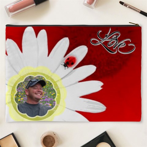 Love Xxxl Cosmetic Bag By Joy Johns Back