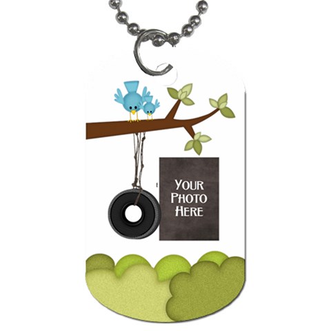 At The Park 1 Sided Dog Tag 3 By Lisa Minor Front