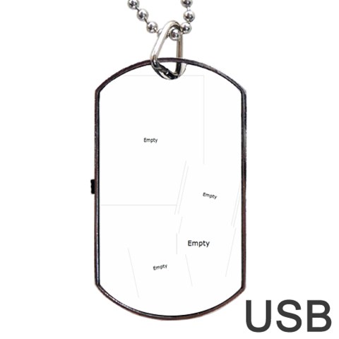 Red Love Dog Tag Usb Flash 1 Side By Ellan Front