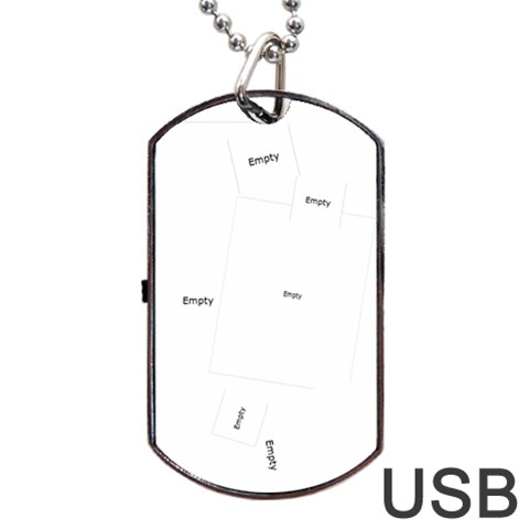 Gold Wedding Lace Dog Tag Usb Flash 2 Sides By Ellan Back