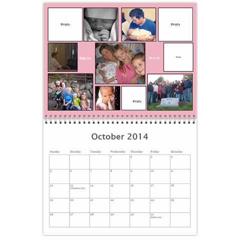 Miller Calendar For 2014 By Anna Oct 2014
