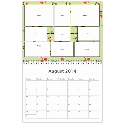 Miller Calendar For 2014 By Anna Aug 2014
