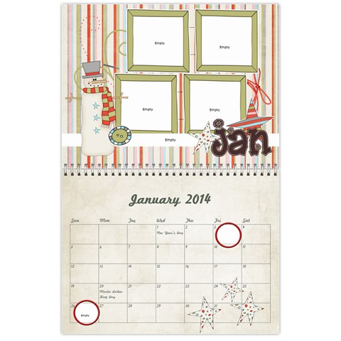 2014 Calendar By Jamie Kriegel Jan 2014