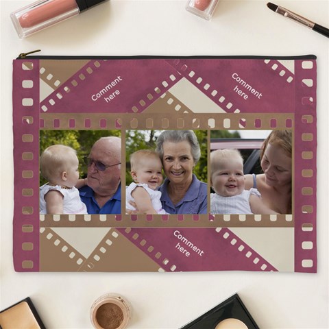 Our Family Cosmetic Bag (xxxl) By Deborah Front