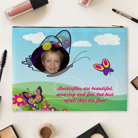 Butterflyxl Cosmetic Bag By Joy Johns Back