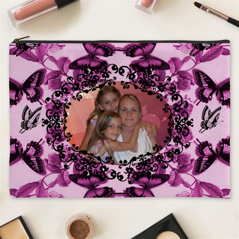 Butterfly  Cosmetic Bag By Joy Johns Front