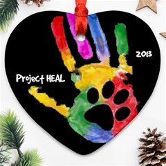 Project HEAL blk Heart ornament - Ornament (Heart)