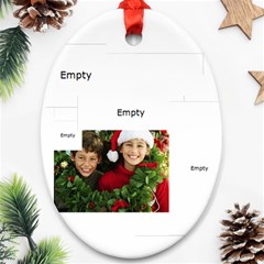 merry christmas - Oval Ornament (Two Sides)