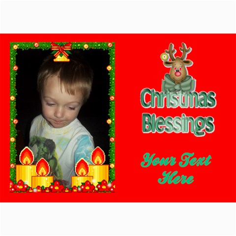 Holiday Card #7, 5x7 By Joy Johns 7 x5  Photo Card - 4