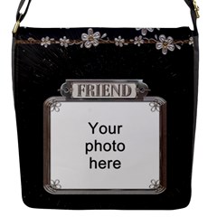 Friend Flap Closure Small Messenger Bag