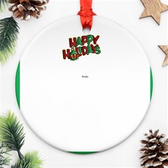 wreath round ornament - Round Ornament (Two Sides) wreath round ornament - Round Ornament (Two Sides)