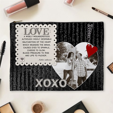 Xoxo Love Xl Cosmetic Bag By Lil Front