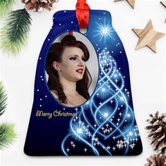Blue Christmas Bell Ornament - Ornament (Bell) Blue Christmas Bell Ornament - Ornament (Bell)
