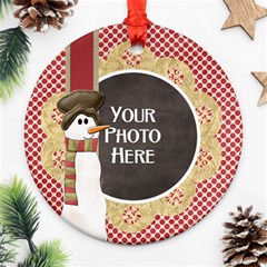 Peace Joy Love Round Ornament 1 - Ornament (Round)