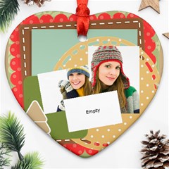 merry christmas - Heart Ornament (Two Sides)