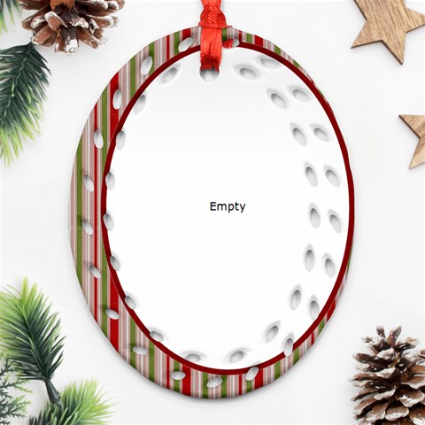 Miranda Oval Ornament Two Sides By Debra Macv Back