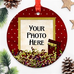 Crinkled Ribbon Ornament - Ornament (Round)