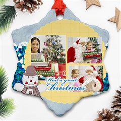 merry christmas - Ornament (Snowflake)