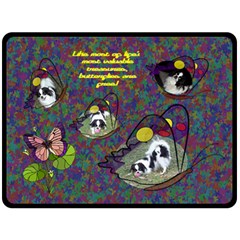 Butterfly Garden large blanket - 80 x 56 Fleece Blanket (Large) Butterfly Garden large blanket - 80 x 56 Fleece Blanket (Large)