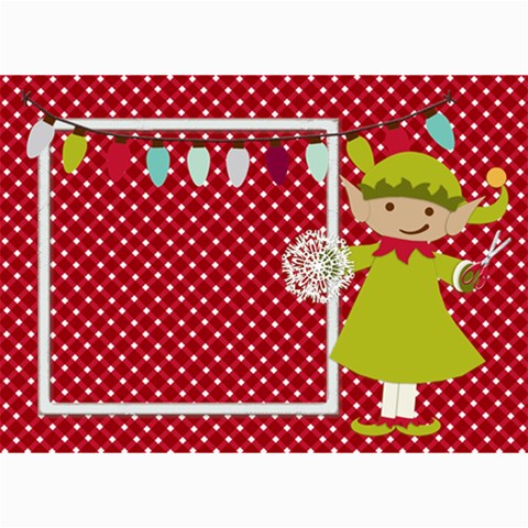 Elf Christmas Card 7x5 By Zornitza 7 x5  Photo Card - 3
