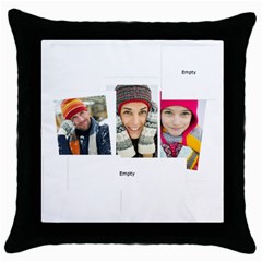 merry christmas - Throw Pillow Case (Black)