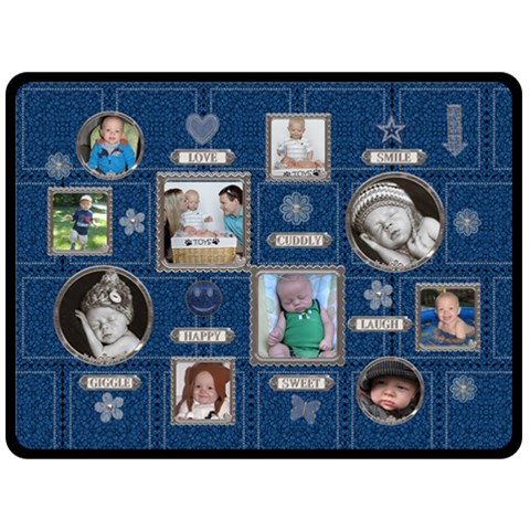 Cute Words Xl Fleece Blanket By Lil 80 x60  Blanket Front