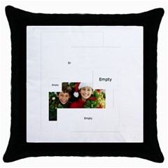 merry christmas - Throw Pillow Case (Black)