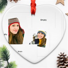 merry christmas - Heart Ornament (Two Sides)