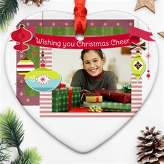 merry christmas - Heart Ornament (Two Sides)