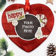 Happy Holidays Ornament - Ornament (Heart)