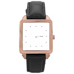 Rose Gold Leather Watch 