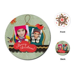 merry christmas - Playing Cards Single Design (Round) merry christmas - Playing Cards Single Design (Round)