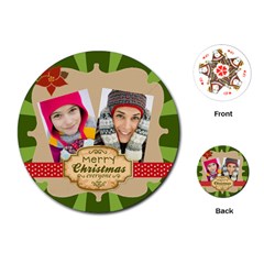 merry christmas - Playing Cards Single Design (Round) merry christmas - Playing Cards Single Design (Round)