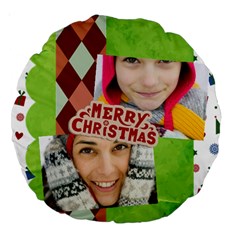 merry christmas - Large 18  Premium Round Cushion 