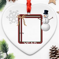 Christmas Personal Heart Ornament - Heart Ornament (Two Sides)