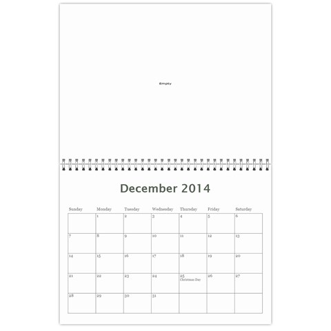 2014 Calendar By Marie Dec 2014