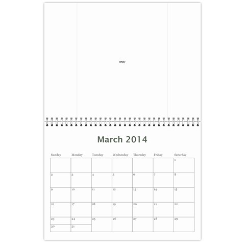 2014 Calendar By Marie Mar 2014